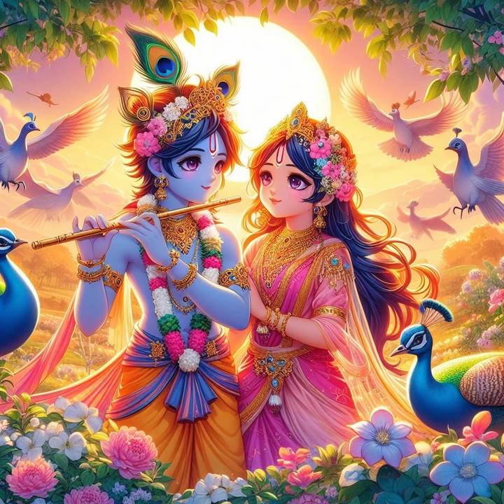 Aesthetic Love Cute Radha Krishna DP