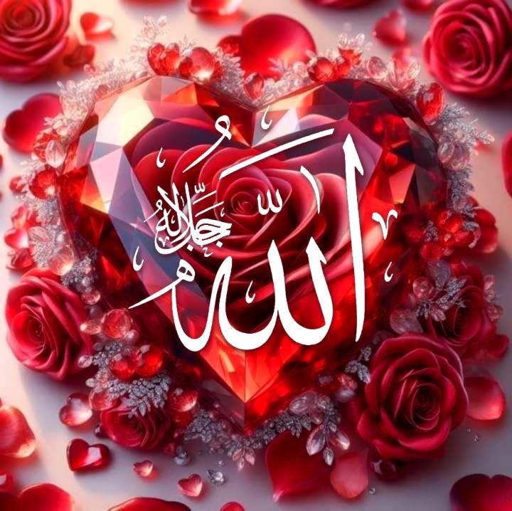 Allah name DP with moon