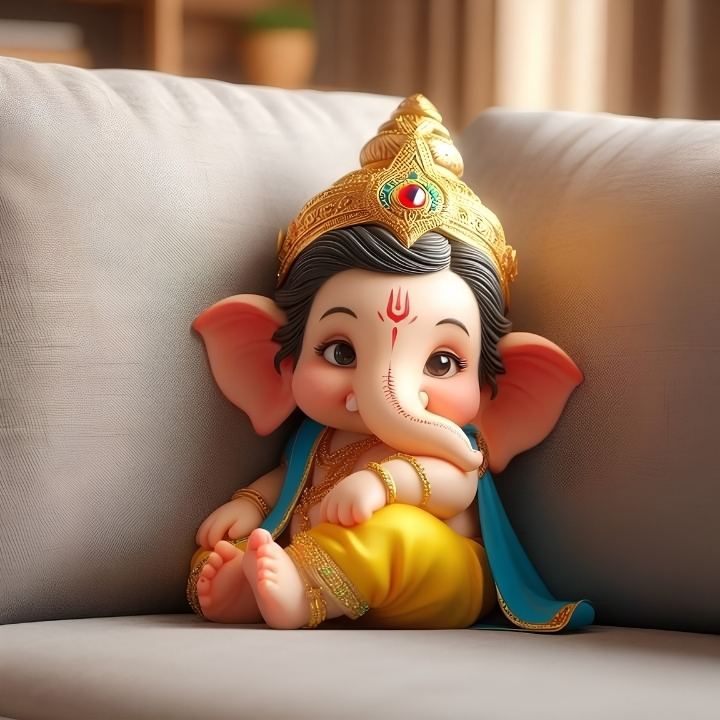 Cute Ganesha baby face DP