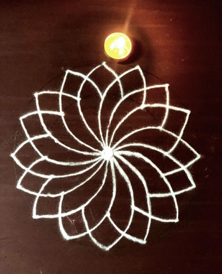 Dhanteras Rangoli Lakshmi design
