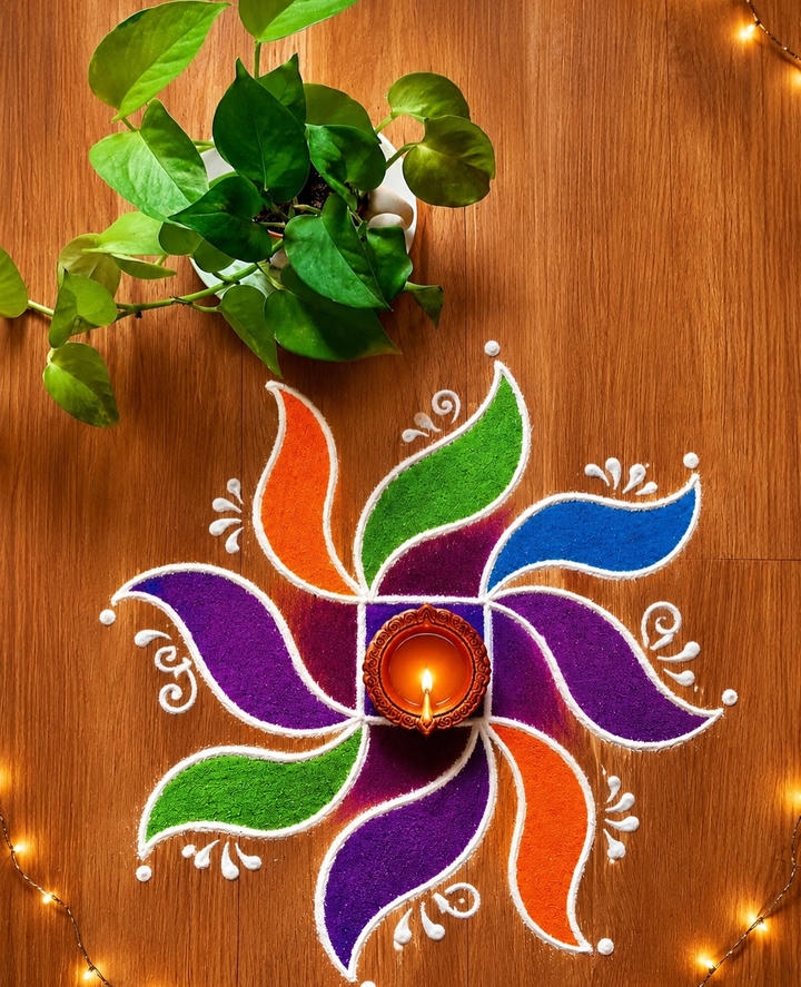 Dhanteras Rangoli aesthetic
