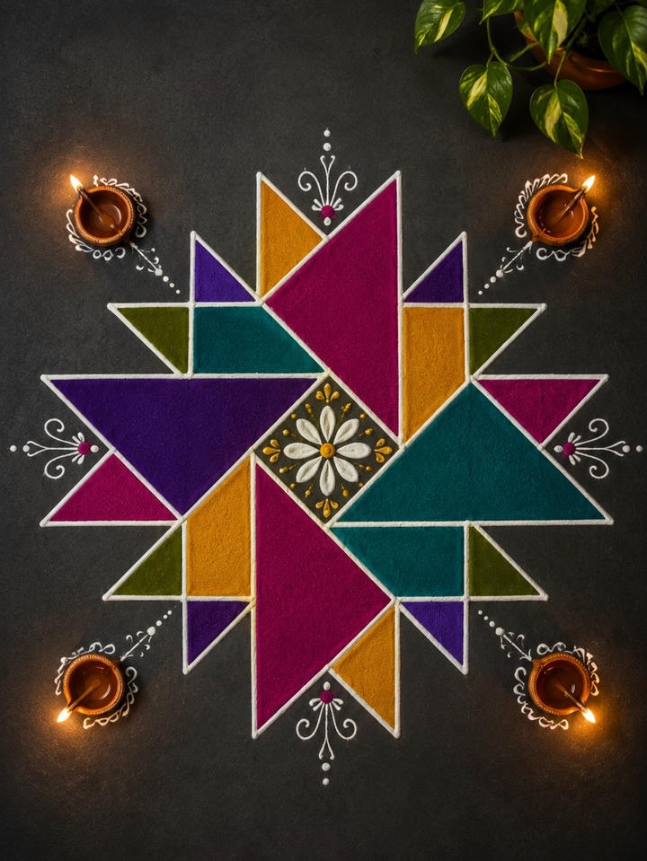 Dhanteras Rangoli for entrance