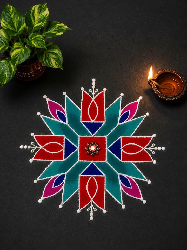 Dhanteras Rangoli for home