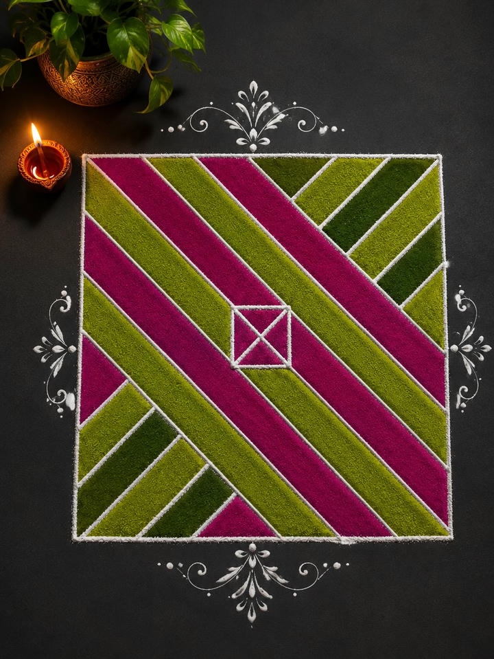 Dhanteras Rangoli with dots