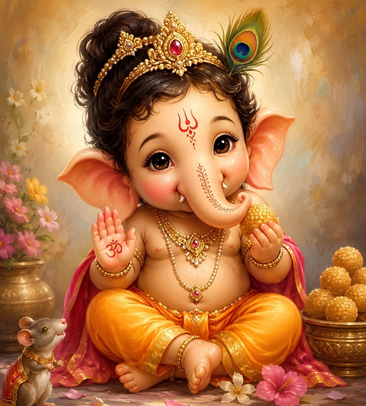 Ganpati cute baby stylish look