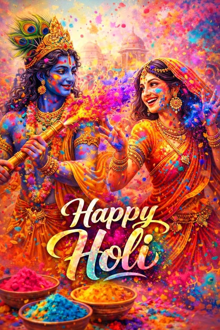 Holi Festival Beautiful Indian Photo