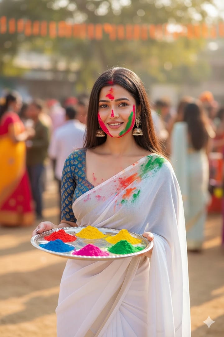 Holi Festival Girl Pic
