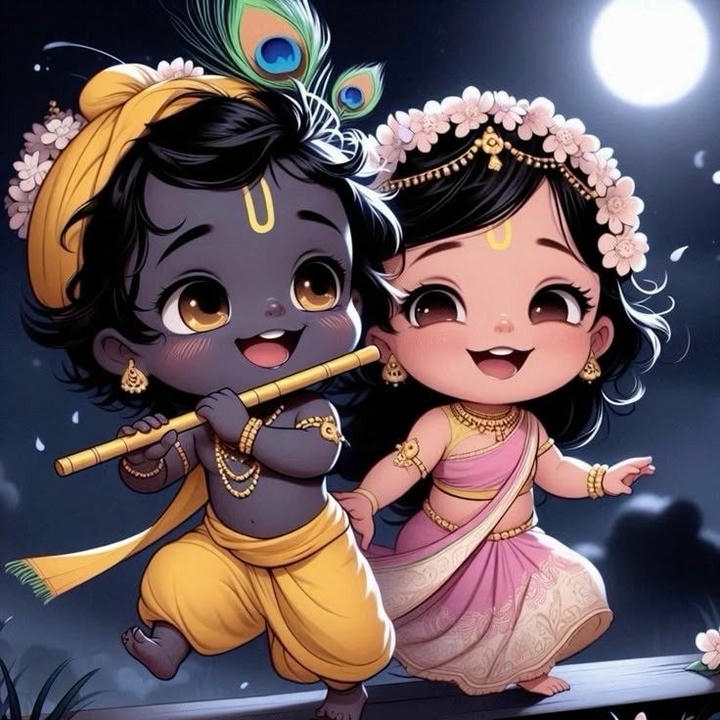 Love Cute Radha Krishna Romantic DP