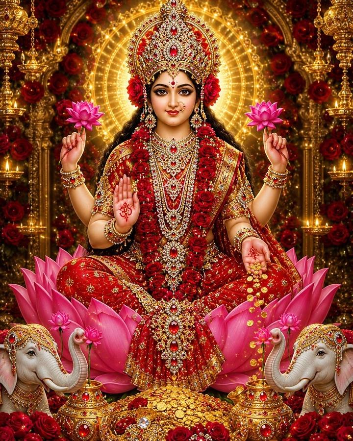 Maa Laxmi 4K HD Wallpaper