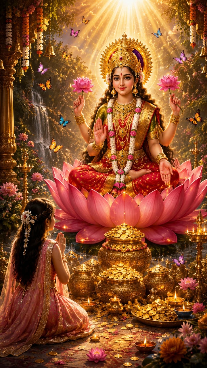 Maa Laxmi Beautiful Photo 4K