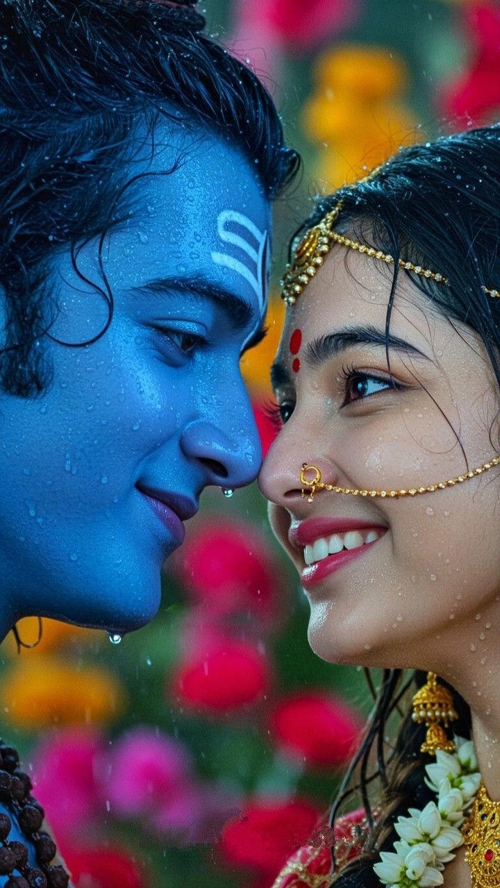 Modern hot Radha Krishna love DP