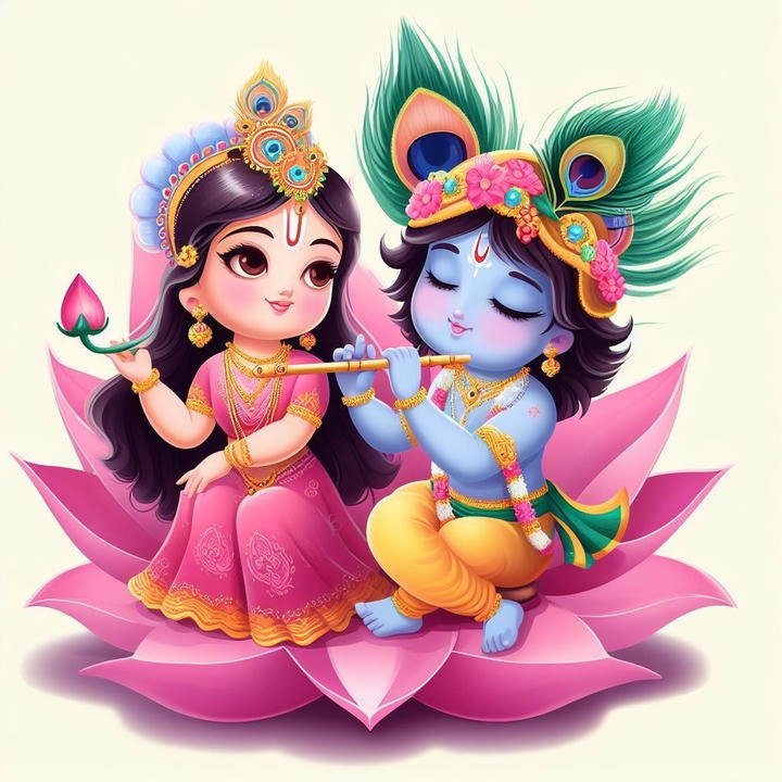 Radha Krishna Love DP For Couples