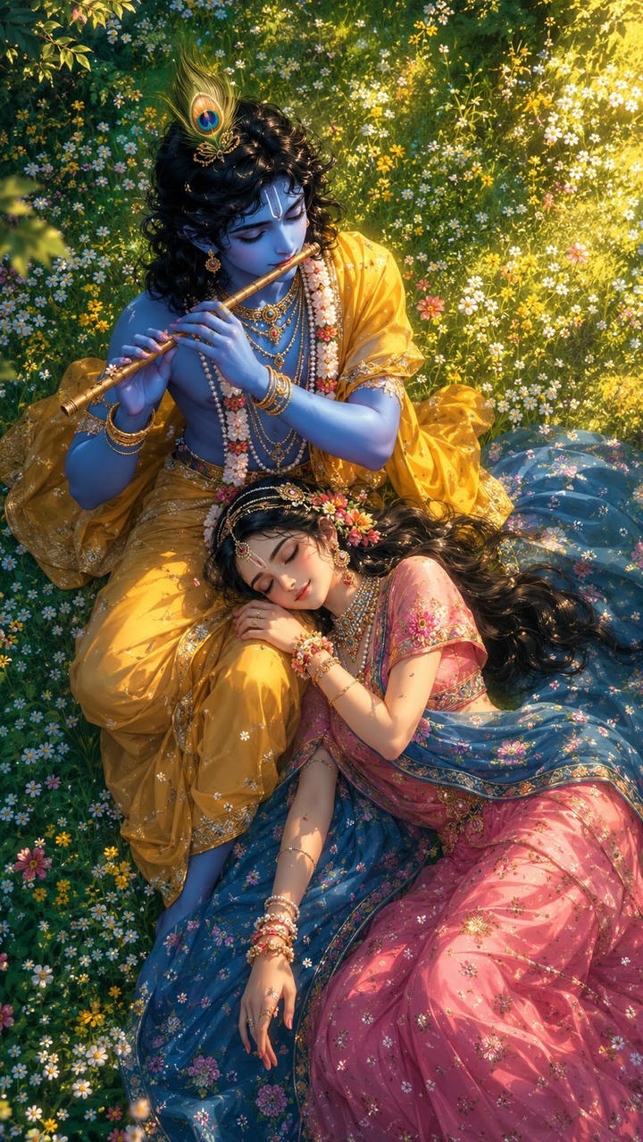 Radha Krishna hot romantic wallpaper