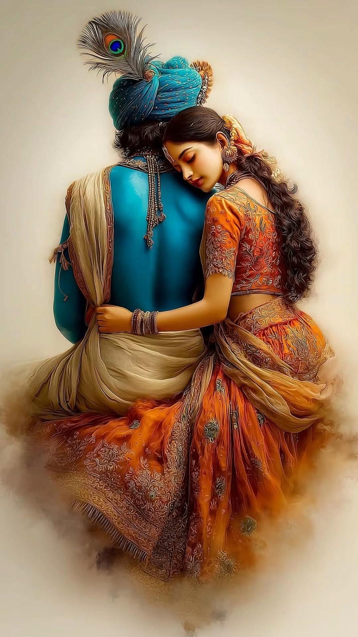 Radha and Krishna passionate love images