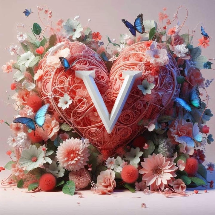 Red Heart Love WhatsApp V Name DP