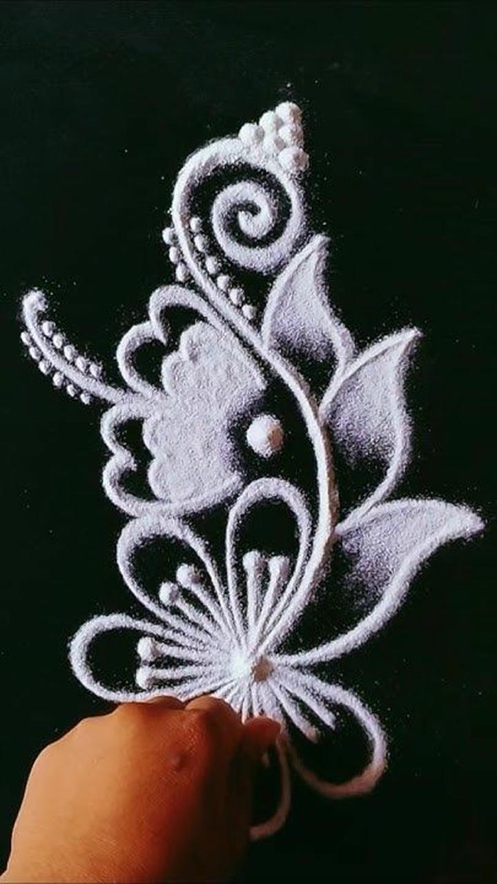 Simple Rangoli Design For Daily Use