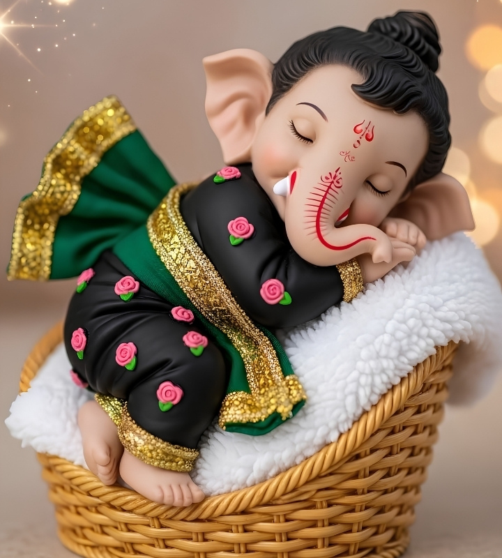 Stylish Ganesh emoji baby style