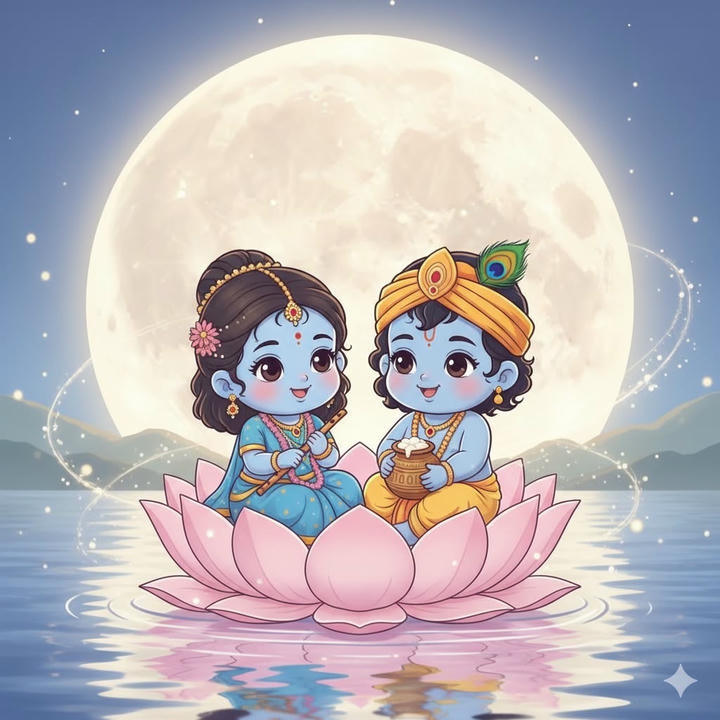 Sweet Love Cute Radha Krishna DP