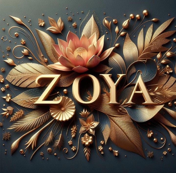 Zoya Name DP golden design