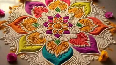 attractive peacock rangoli designs
