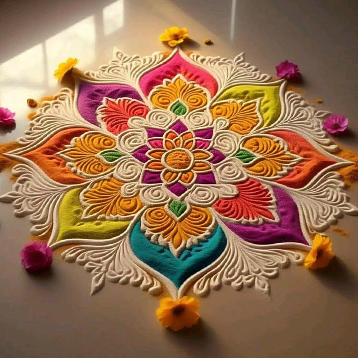 attractive peacock rangoli designs