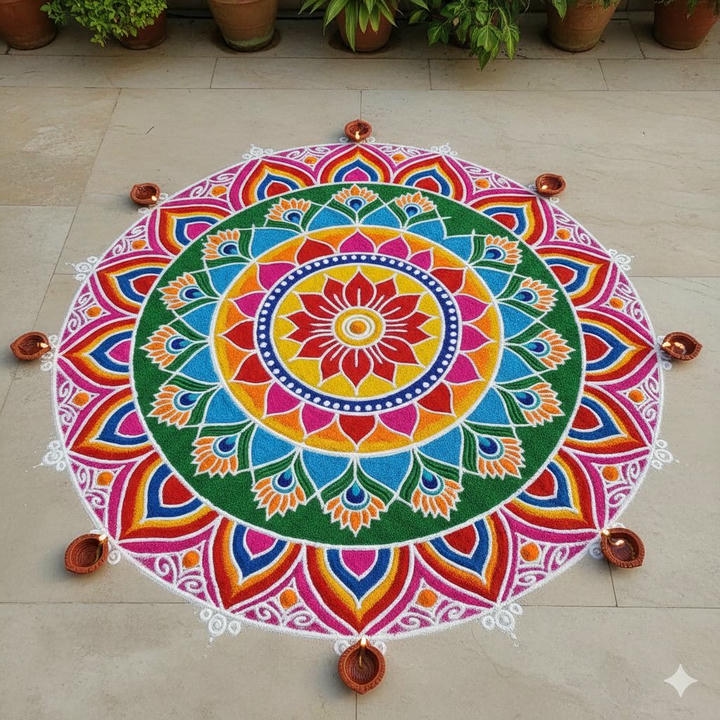 attractive rangoli designs photos