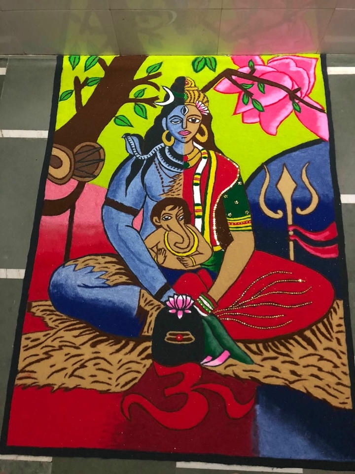 beautiful jai shree ram rangoli