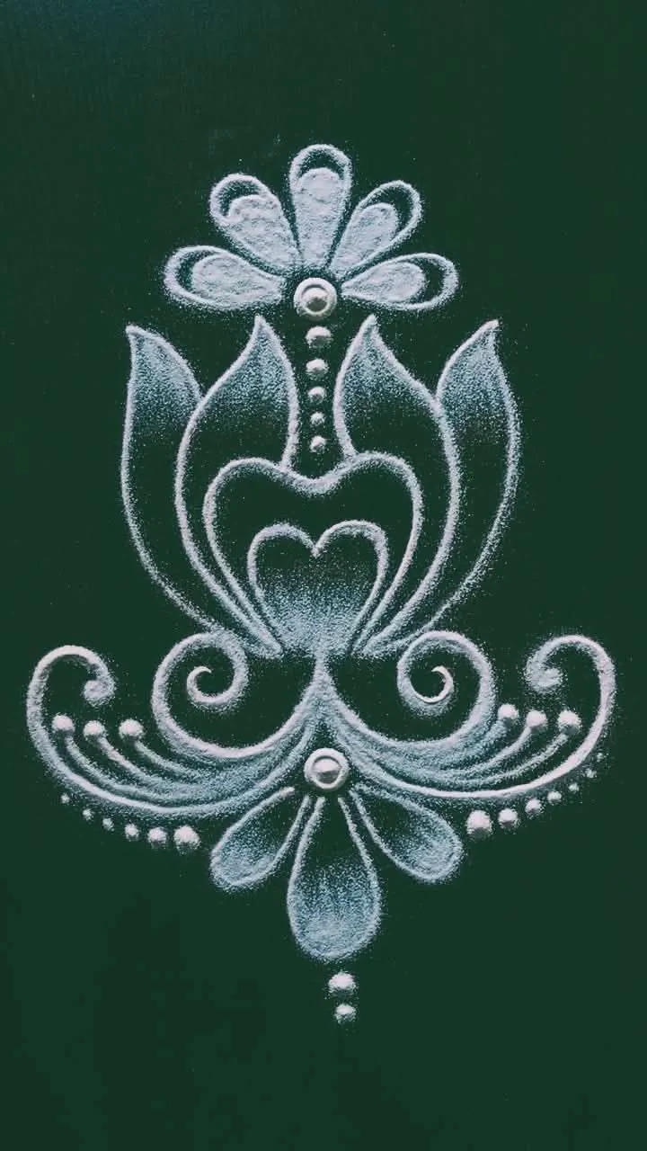 beautiful simple rangoli