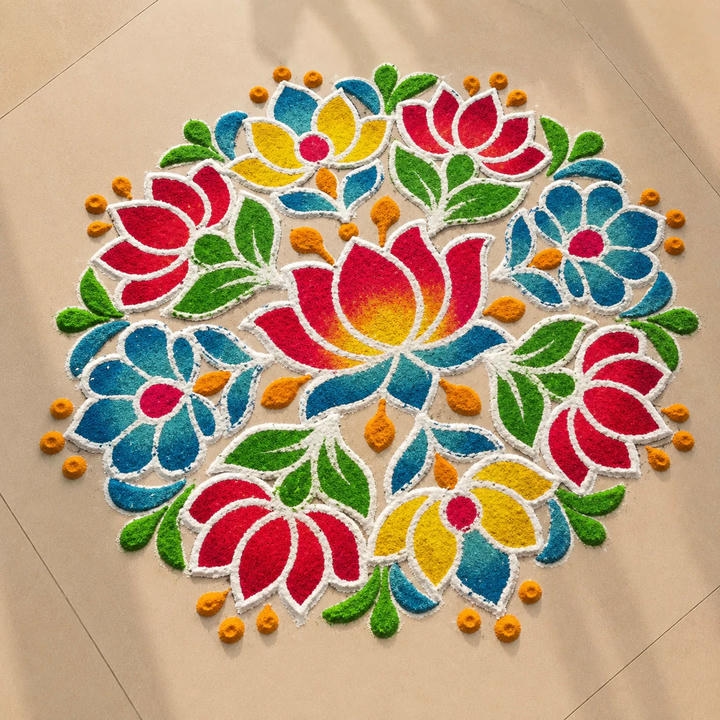 big attractive rangoli designs