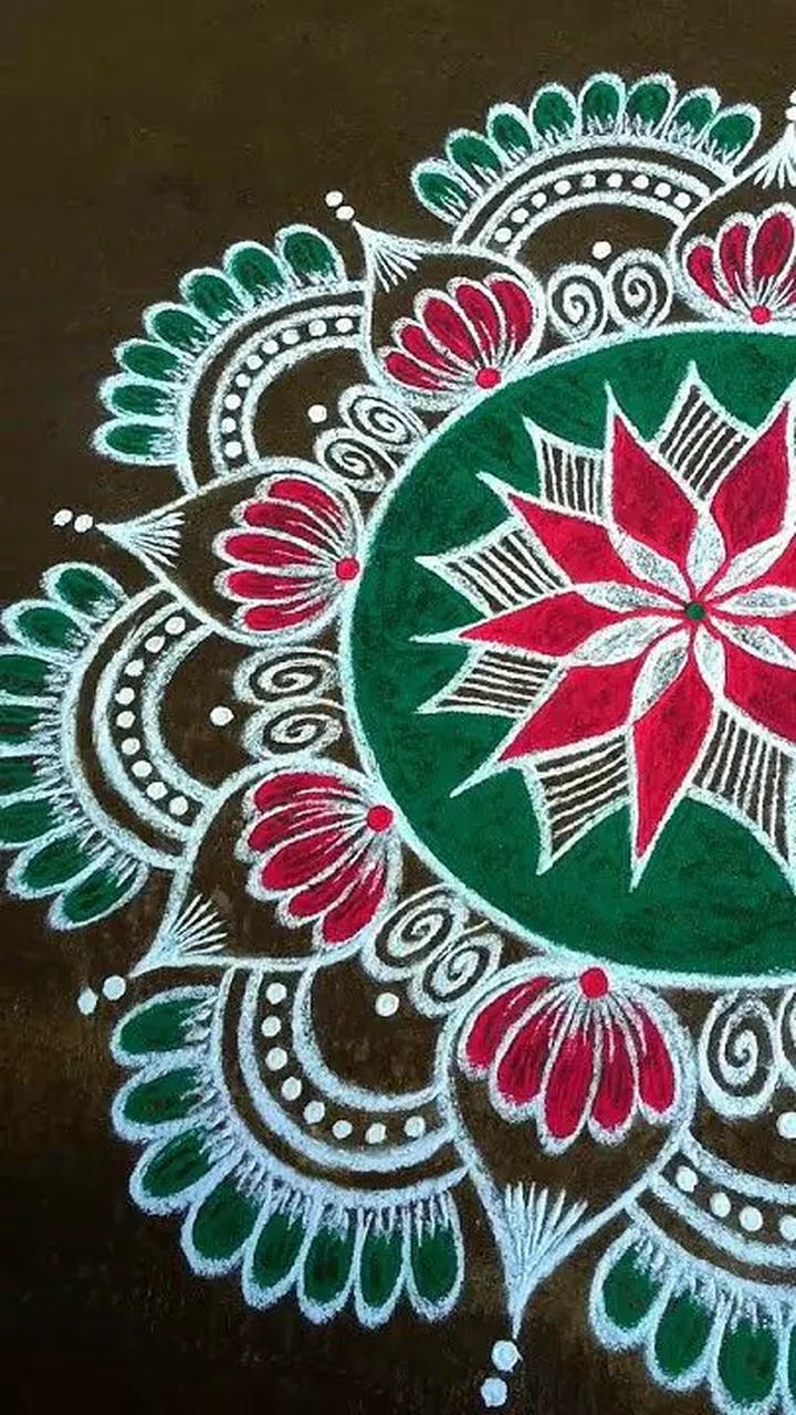 colourful rangoli kolam
