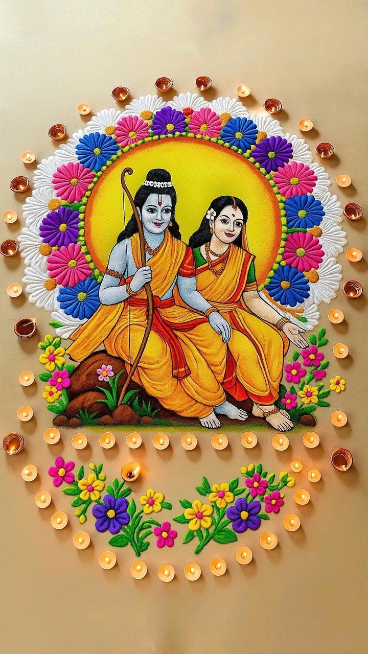 easy jai shree ram rangoli
