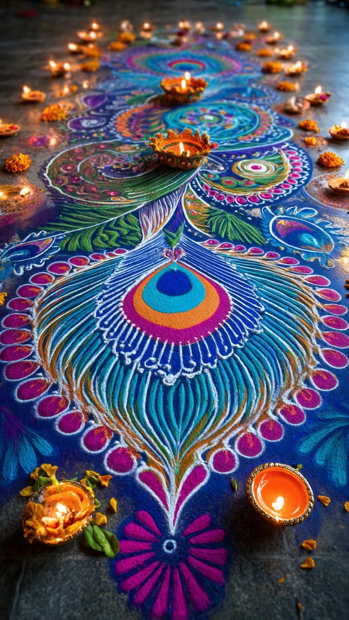 easy rangoli kolam