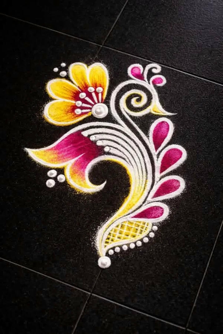 freehand simple rangoli