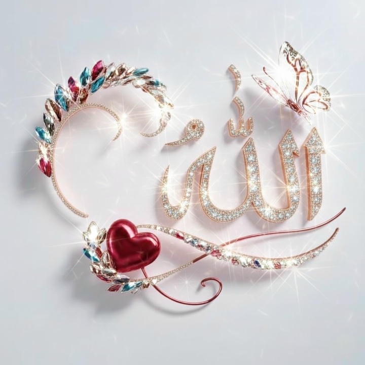 glowing Allah name DP