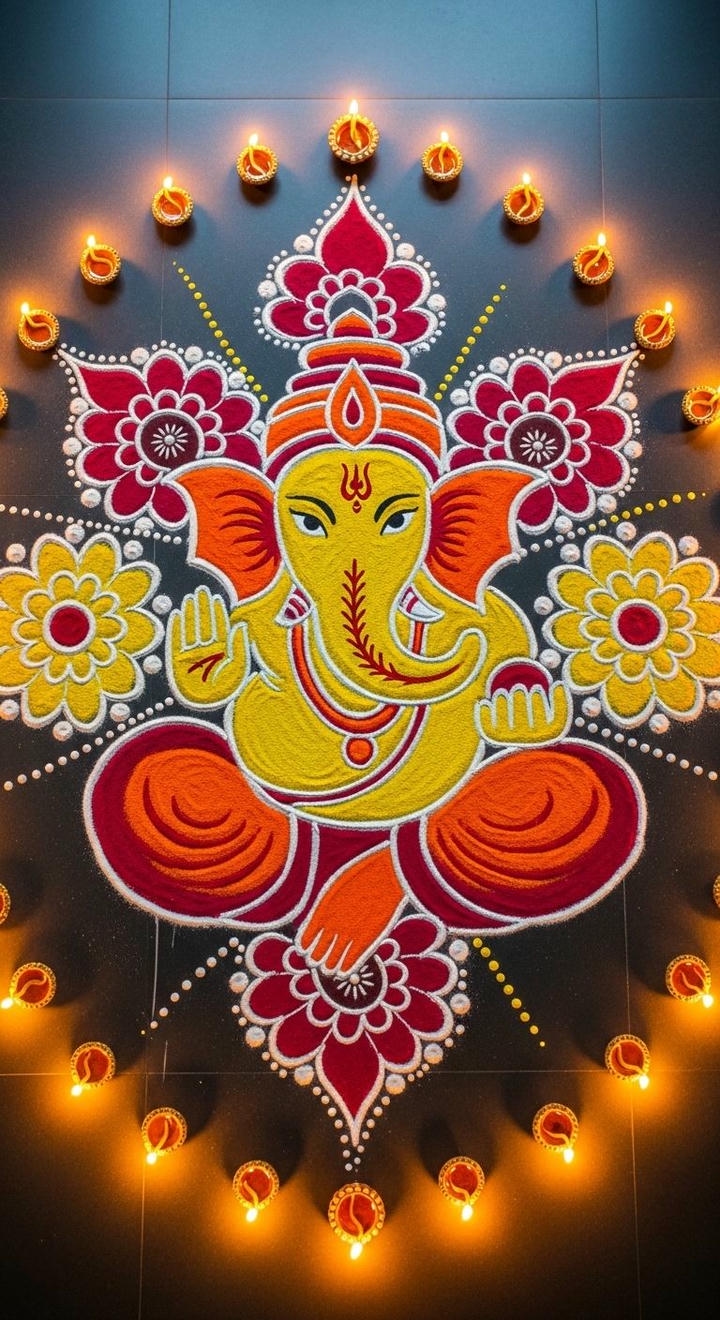 jai shree ram rangoli design images