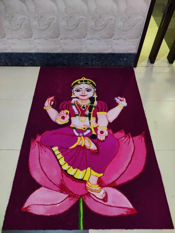jai shree ram rangoli for ram navami