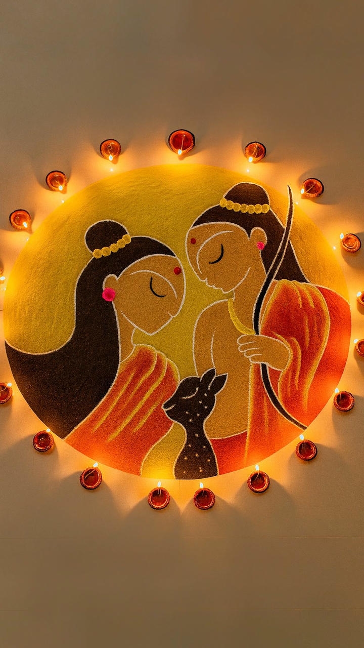 jai shree ram rangoli images hd