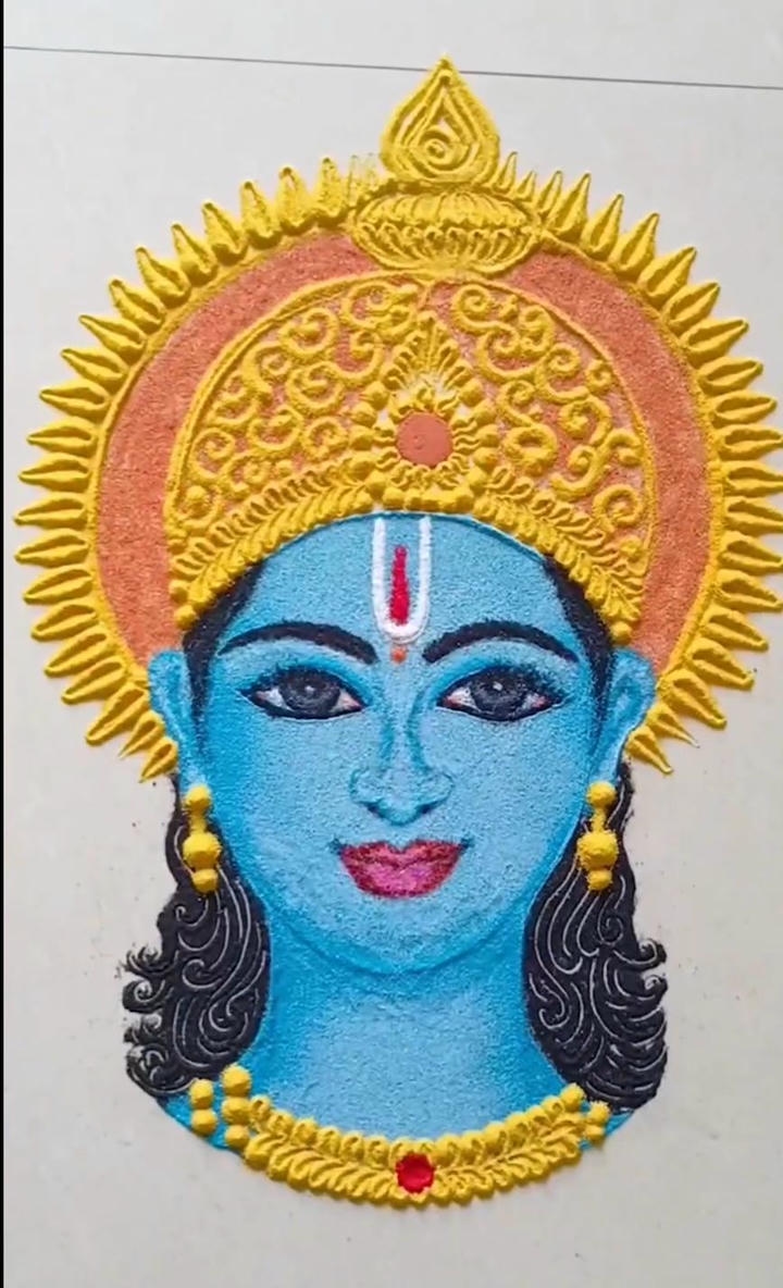 jai shree ram rangoli pattern
