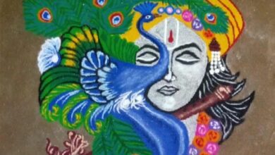 jai shree ram rangoli with flowers