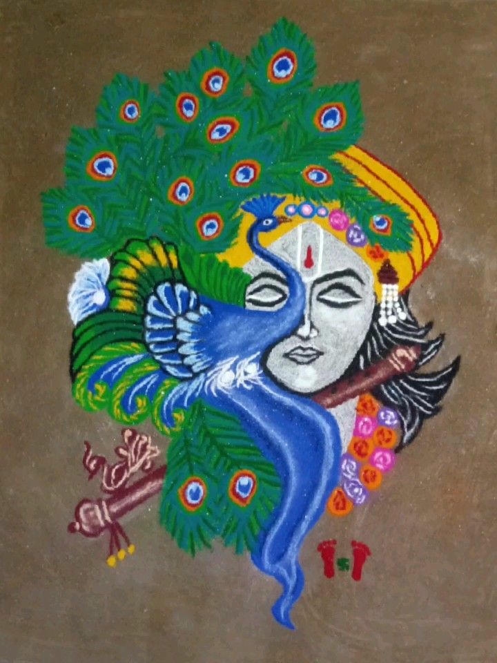 jai shree ram rangoli with flowers