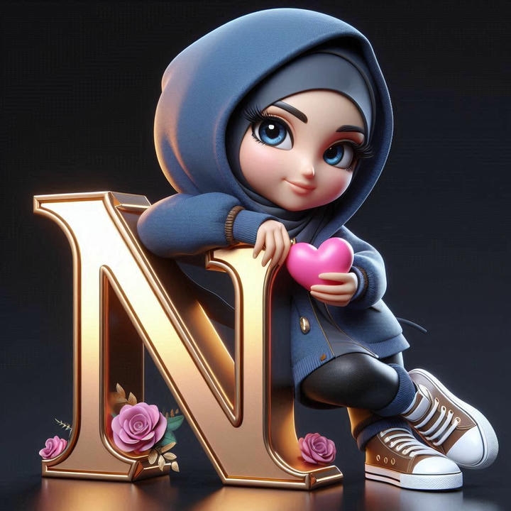 n name dp with heart