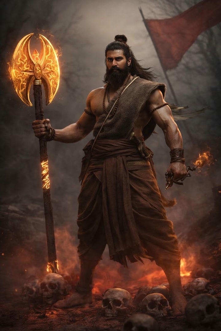 parshuram photo with axe