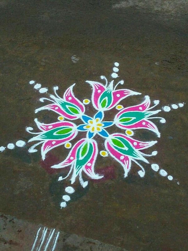 peacock rangoli kolam