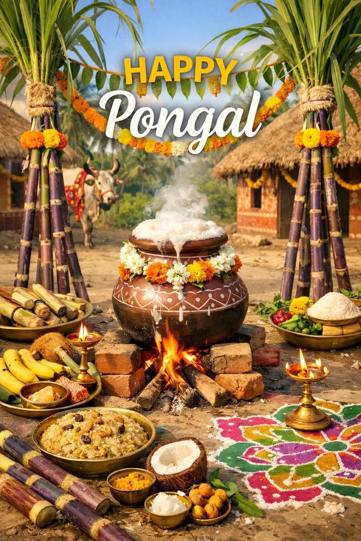 pongal festival celebration images