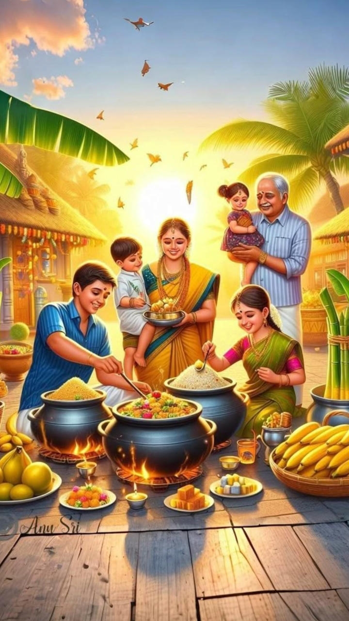 pongal festival status images