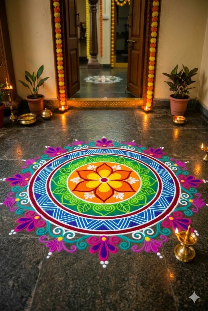 rangoli kolam without dots