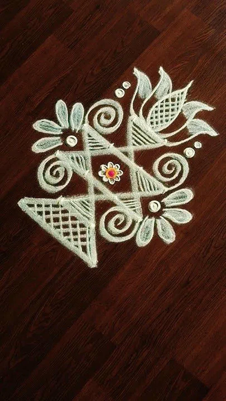 simple border rangoli