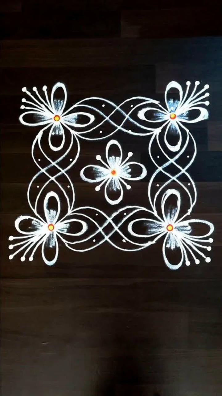 simple kolam rangoli