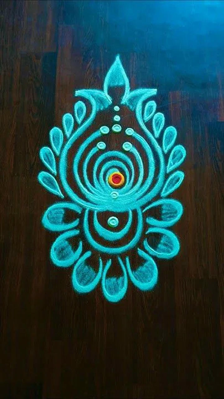 simple rangoli for kids