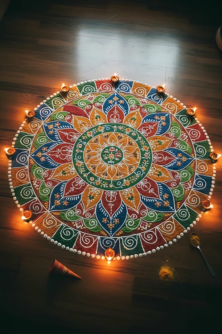 small rangoli kolam